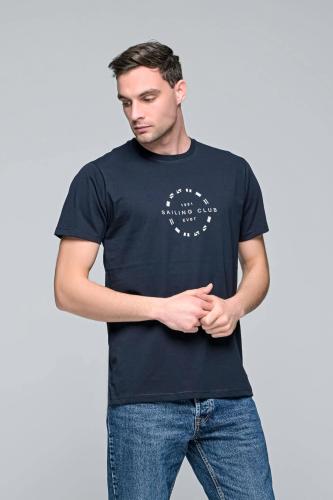 Everbest T-shirt Με Λογότυπο Sailing Club - Σκούρο‌‌ μπλε - 222-802